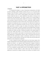 A study on teaching oral skills to the first year students at Hanoi University of Industry in the Communicative Approach