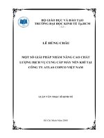 Một số giải pháp nhằm nâng cao chất lượng dịch vụ cung cấp máy nén khí tại công ty atlas copco việt nam