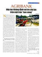 Agribank tiếp tục khẳng định vai trò chủ lực trên mặt trận tam nông