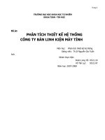 Phân tích thiết kế hệ thống công ty bán linh kiện máy tính