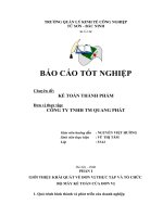 Kế toán thành phẩm tại công ty tnhh tm quang phát