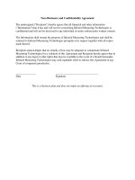 Non-Disclosure and Confidentiality Agreement