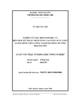 Nghiên cứu đặc điểm sinh học và biện pháp kỹ thuật nhằm nâng cao năng suất, chất lượng hồng việt cường tại huyện đồng hỷ tỉnh thái nguyên
