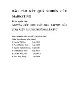  Nghiên cứu nhu cầu mua laptop của sinh viên tại thị trường đà nẵng