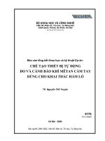 Chế tạo thiết bị tự động đo và cảnh báo khí Metan cầm tay dùng cho khai thác hầm mỏ
