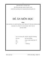  Ảnh hưởng của môi trường luật pháp Mỹ tới hoạt động kinh doanh của công ty xuất khẩu thuỷ sản II Quảng Ninh