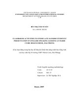 Classroom activities to stimulate 10-form students’ presentation in english speaking lessons at marie curie high school, hai phong