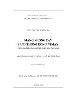 Mạng không dây băng thông rộng Wimax Các vấn đề về công nghệ và triển khai ứng dụng