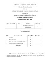 Đề thi Thực hành nghề chuyên ngành sửa chữa máy công cụ 28