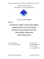 Xây dựng chiến lược hoạt động kinh doanh của Ngân hàng Thương mại Cổ phần Sài Gòn chi nhánh Vĩnh Long