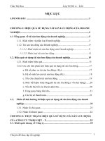 Nâng cao hiệu quả sử dụng tài sản lưu động tại Cty TNHH Việt – Ý