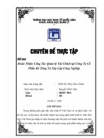 Hoàn thiện công tác quản lý tài chính tại công ty cổ phần bên tông và xây lắp công nghiệp