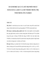 So sánh hiệu quả của hỗ trợ phôi thoát màng bằng laser và acid tyrode trong thụ tinh trong ống nghiệm