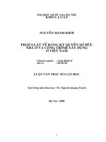 Pháp luật về đăng ký quyền sở hữu nhà ở và công trình xây dựng ở Việt Nam