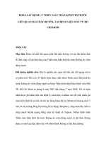 Khảo sát bệnh lý thiếu máu thần kinh thị trước liên quan đái tháo đường tại bệnh viện mắt TP. Hồ Chí Minh