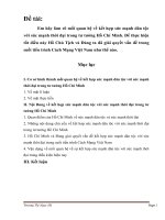 Mối quan hệ về kết hợp sức mạnh dân tộc với sức mạnh thời đại trong tư tưởng Hồ Chí Minh