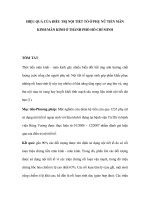 Hiệu quả của điều trị nội tiết tố ở phụ nữ tiền mãn kinh - mãn kinh ở thành phố Hồ Chí Minh