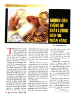 Nghiên cứu thống kê chất lượng dịch vụ ngân hàng