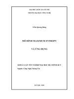 Mô hình maximum entropy và ứng dụng