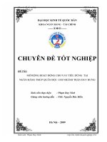 Mở rộng hoạt động cho vay tiêu dụng tại MB Trần Duy Hưng