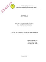 Chế biến sản phẩm xúc xích Cá Tra có bổ sung thịt heo