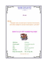 Đánh giá tình hình sử dụng máy nông nghiệp tại xã Phượng Tiến - Huyện Định Hóa - Tỉnh Thái Nguyên