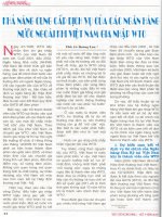 Khả năng cung cấp dịch vụ của các ngân hàng nước ngoài khi Việt Nam gia nhập WTO