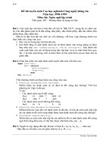 Đề thi tuyển sinh Cao học và nghiên cứu sinh môn Ngôn ngữ lập trình 1998