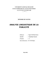 Analyse linguistique de la publicité