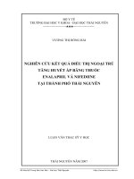 Nghiên cứu kết quả điều trị ngoại trú tăng huyết áp băng thuốc enalapril và nifediine tại thành phố thái nguyên