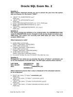 Oracle SQL Exam No. 2