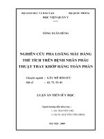  NGHIÊN CỨU Pha loãng máu đẳng thể tích trên bệnh nhân phẫu thuật thay khớp háng toàn phần