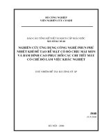 Nghiên cứu ứng dụng công nghệ phun nhủ nhiệt khí để tạo bề mặt có độ tạo mài mòn