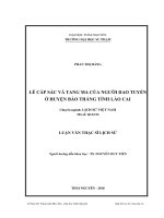 Lễ cấp sắc và tang ma của người dao tuyển ở huyện bảo thắng tỉnh lào cai