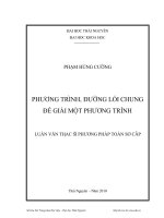 Phương trình, đừng lối chung để giải một phương trình