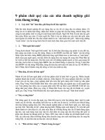 9 Phẩm chất của nhà Doanh nghiệp