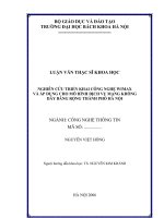 Nghiên cứu triển khai công nghệ WIMAX và áp dụng cho mô hình dịch vụ mạng không dây băng rộng thành phố Hà Nội