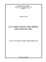 Lựa chọn thuộc tính trong khai phá dữ liệu