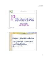 Quản trị tài chính - Chương 3