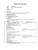 Giáo án Chính tả - Lớp 2 - Việt Nam có Bác