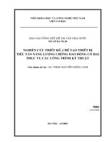 Nghiên cứu thiết kế, chế tạo thiết bị tiêu tán năng lượng chống dao động có hại phần 2