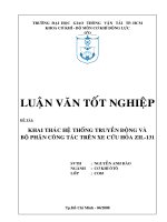 Khai thác hệ thống truyền động và bộ phận công tác trên xe cứu hỏa zil 131 phần 