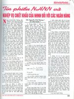 Tín phiếu NHNN và nghiệp vụ chiết xuất của NHNN đối với các ngân hàng .pdf