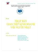 Đề tài khoa thương mại du lịch:Nhật Bản_ Giao tiếp _ Kinh doanh với người Nhật.