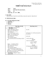 Giáo án Toán học - Lớp 2 - Ôn tập về giải toán - Tuần 18