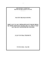 Thiết lập các quy trình KSNB trong hệ thống KSNB cho các công ty dệt may ở TpHCM