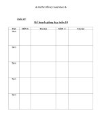 Kế hoạch giảng dạy tuần 10