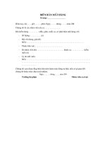 Biên bản mặt hàng