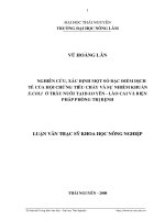 Nghiên cứu, xác định một số đặc điểm dịch tễ của hội chứng tiêu chảy và sự nhiễm khuẩn E.coli ở trâu nuôi tại Bảo Yên - Lào Cai và biện pháp phòng trị bệnh