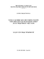 Nâng cao hiệu quả huy động nguồn vốn tiền gửi tại Eximbank Việt Nam